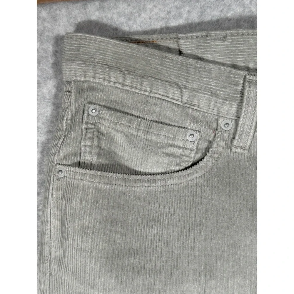 Levis 565 Loose Straight Corduroy Pants Mens 40x32 Gray A7221-0057 Cotton